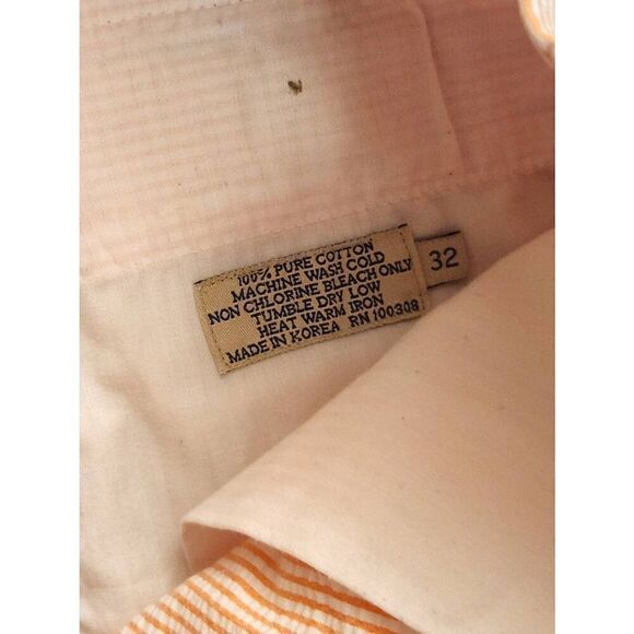 Peter Millar seersucker Cotton Men's 32x7.5 shorts,striped,Casual pleated - Picture 8 of 9